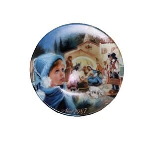 D'Arceau Limoges 1987 "La Creche Etoilee" Christmas Plate 8.5" COA #L122 EUC